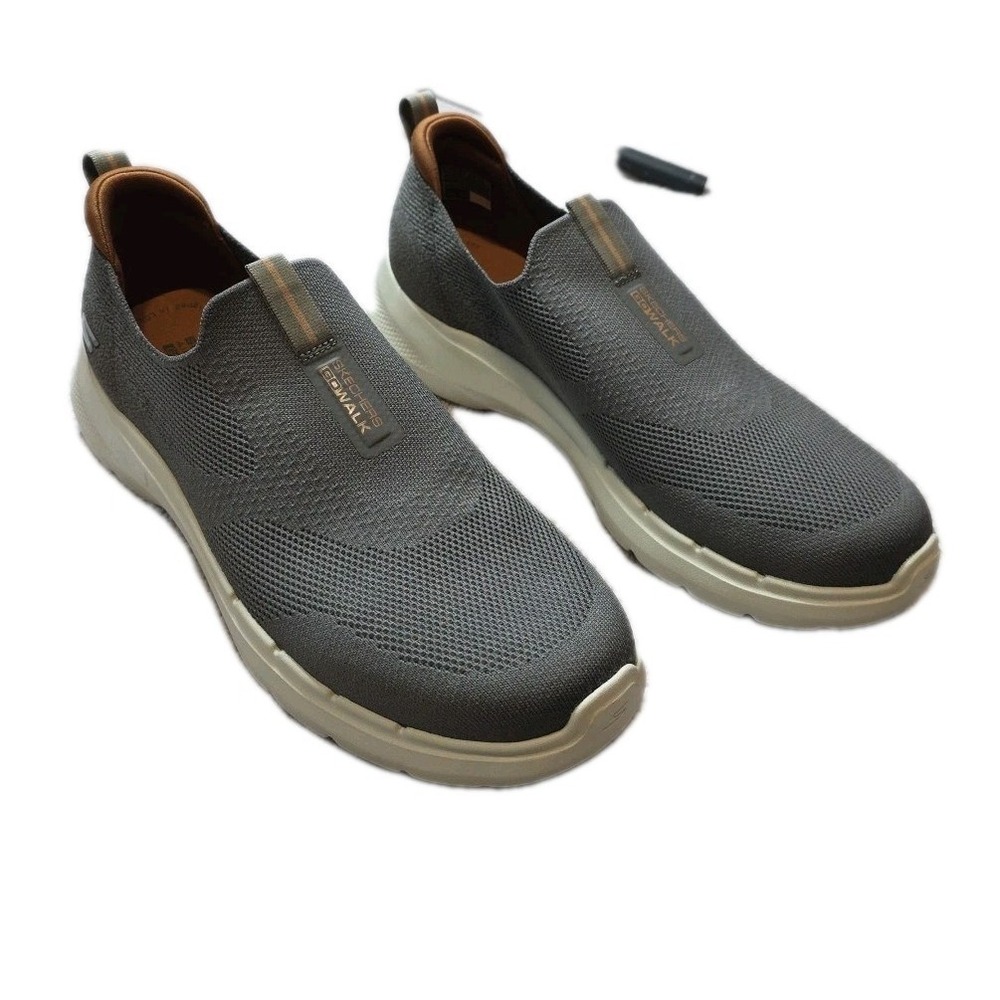 Skechers Men's 13 GO WALK‎ 6 Slip-ins Hands Free Taupe 216202 NIB